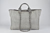 Large Grey Deauville Shopping Tote Bag