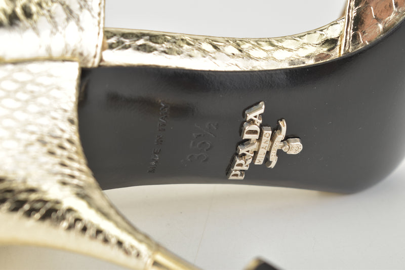 1X685G Pirite Calzature Donna 蛇纹印花小猫跟凉鞋