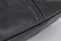 VA0885 Black Vitello Daino Messenger Bag with Front Zip Pocket