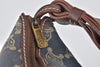 Macadam Denim & Brown Leather Adjustable Shoulder Bag