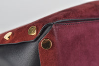 Vintage Suede Leather Lockett City Crossbody Bag