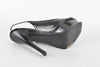 Grey/Black Patent Leather Slingback Platforms Sandals
