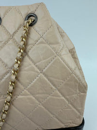 Gabrielle Backpack in Beige Black