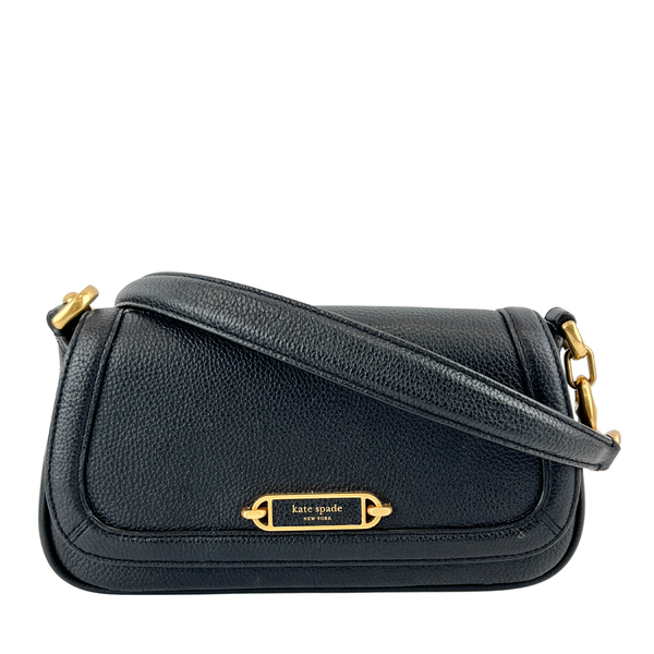 Gramercy Small Flap Shoulder Bag Black
