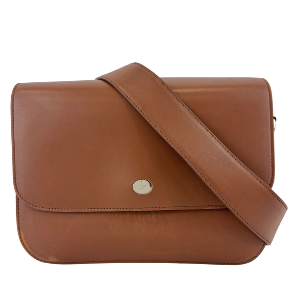 Artemis G. Canter Calfskin Crossbody Bag Cognac