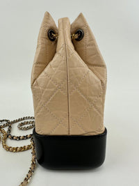 Gabrielle Backpack in Beige Black