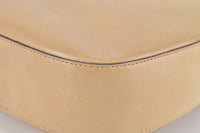Vintage Ombre Effect White-Brown Brushed Leather Shoulder Bag
