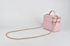 AP2917 Vanity Bag with Chain in Shiny Pink Lambskin LGHW