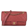 Happy Stitch Flap in Red Quilted Iridescent Calf Leather Medium GHW