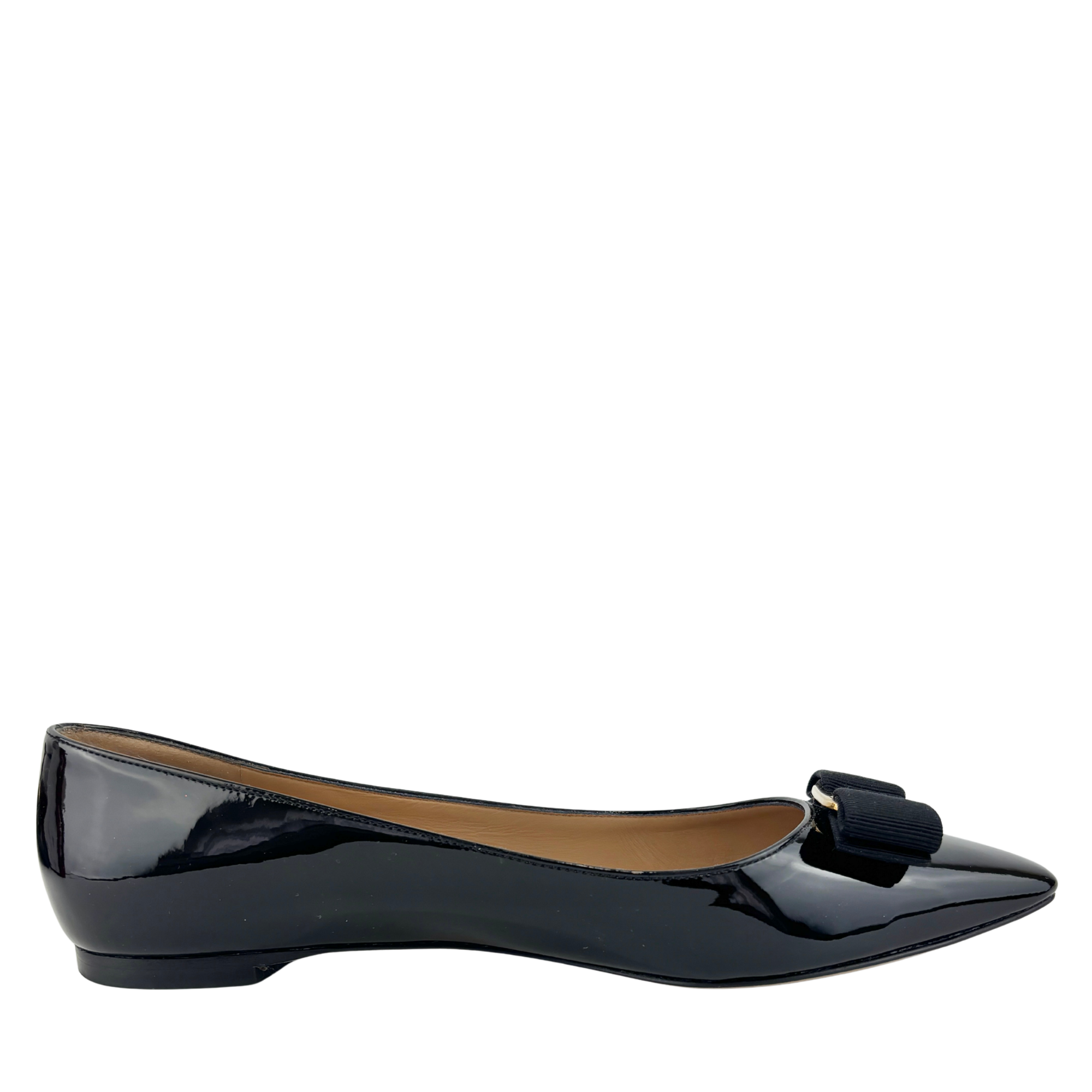 Emy Ballet Flat Black Patent Leather Size 38.5