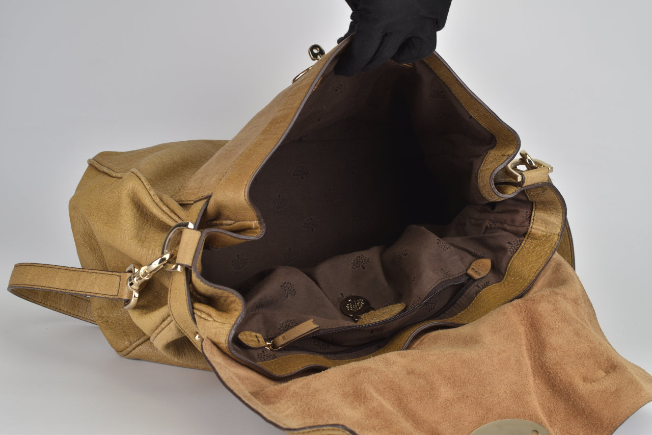 Brown Leather Oversized Alexa Satchel Bag