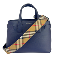 Small Banner Tote in Navy Blue