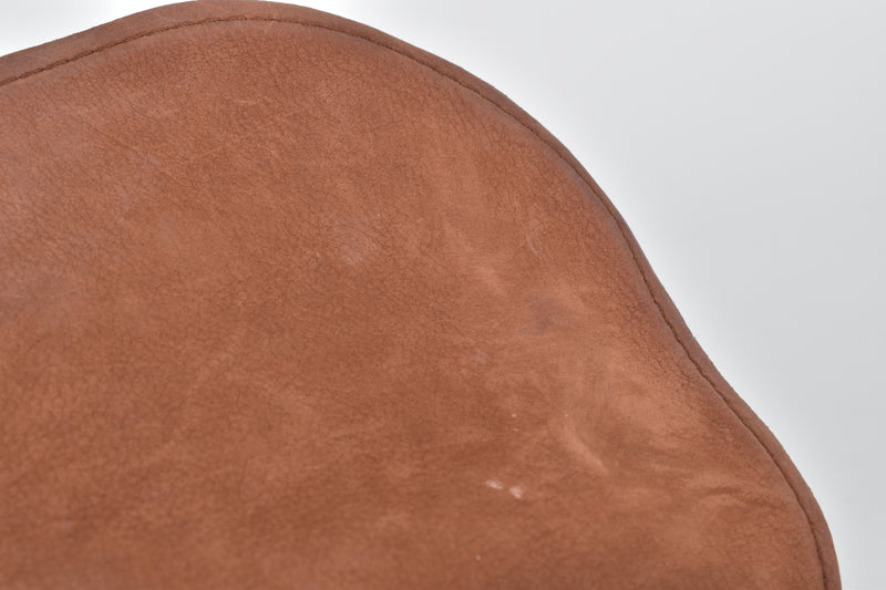 Large Caramel Brown Nubuck Saddle Flap Crossbody Bag