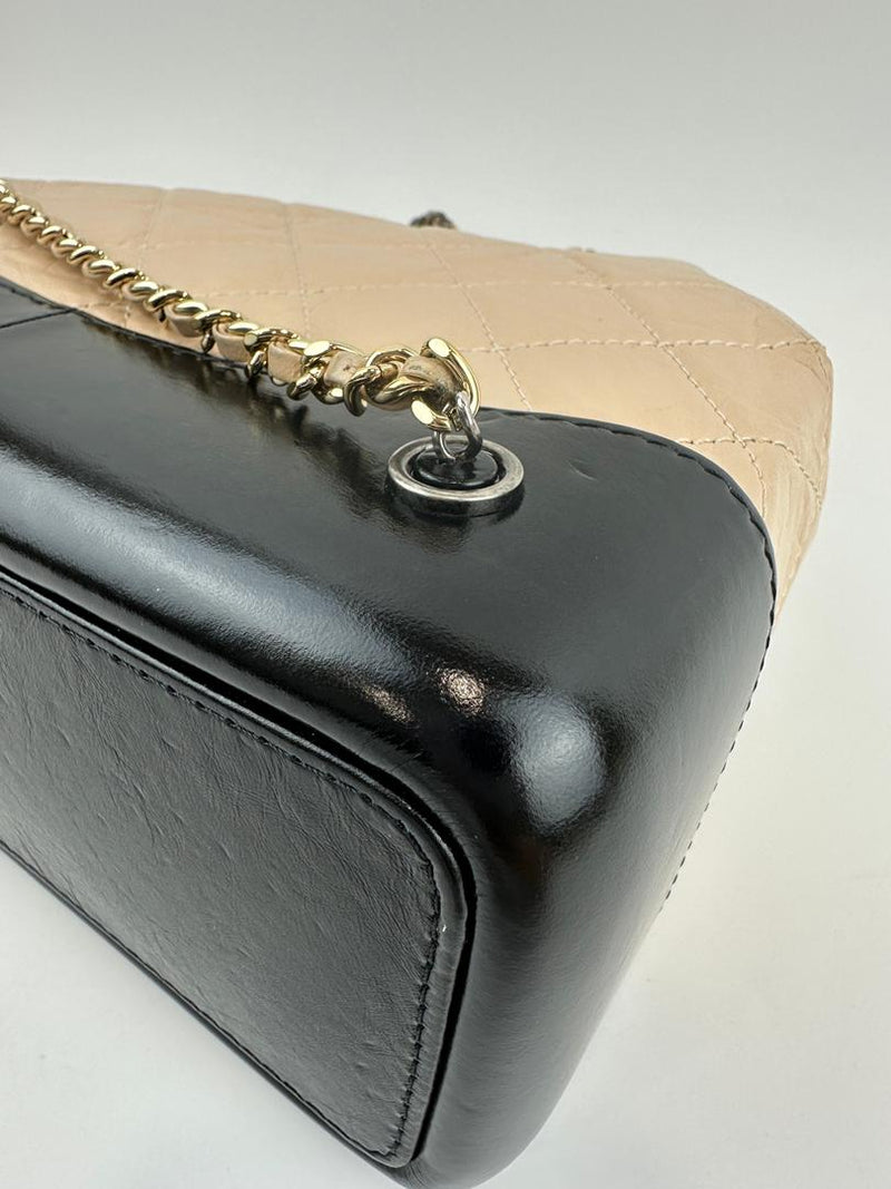 Gabrielle Backpack in Beige Black