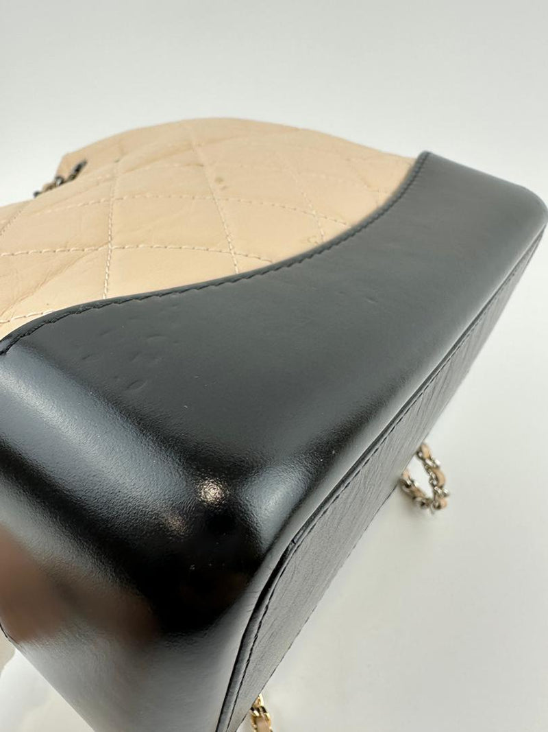 Gabrielle Backpack in Beige Black