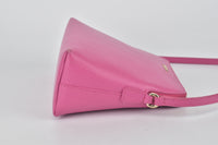 Camelia Leather Small Crossbody in Pink