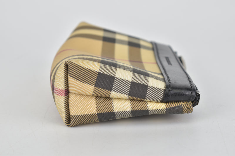 House Check Canvas Coin Pouch
