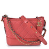Small Aged Calfskin Pink Quilted Gabrielle Hobo Bag *Microchipped*