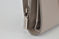 Double T Grey Smooth Leather Wallet