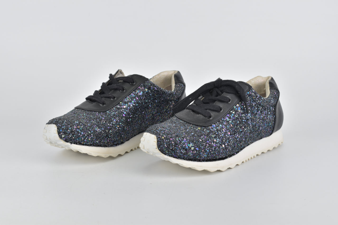 Black/Glitter Sneakers