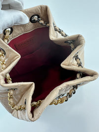 Gabrielle Backpack in Beige Black