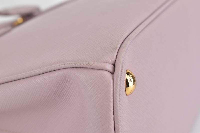 BN2863 Mughetto Saffiano Lux Leather Double Zip Small Tote Bag