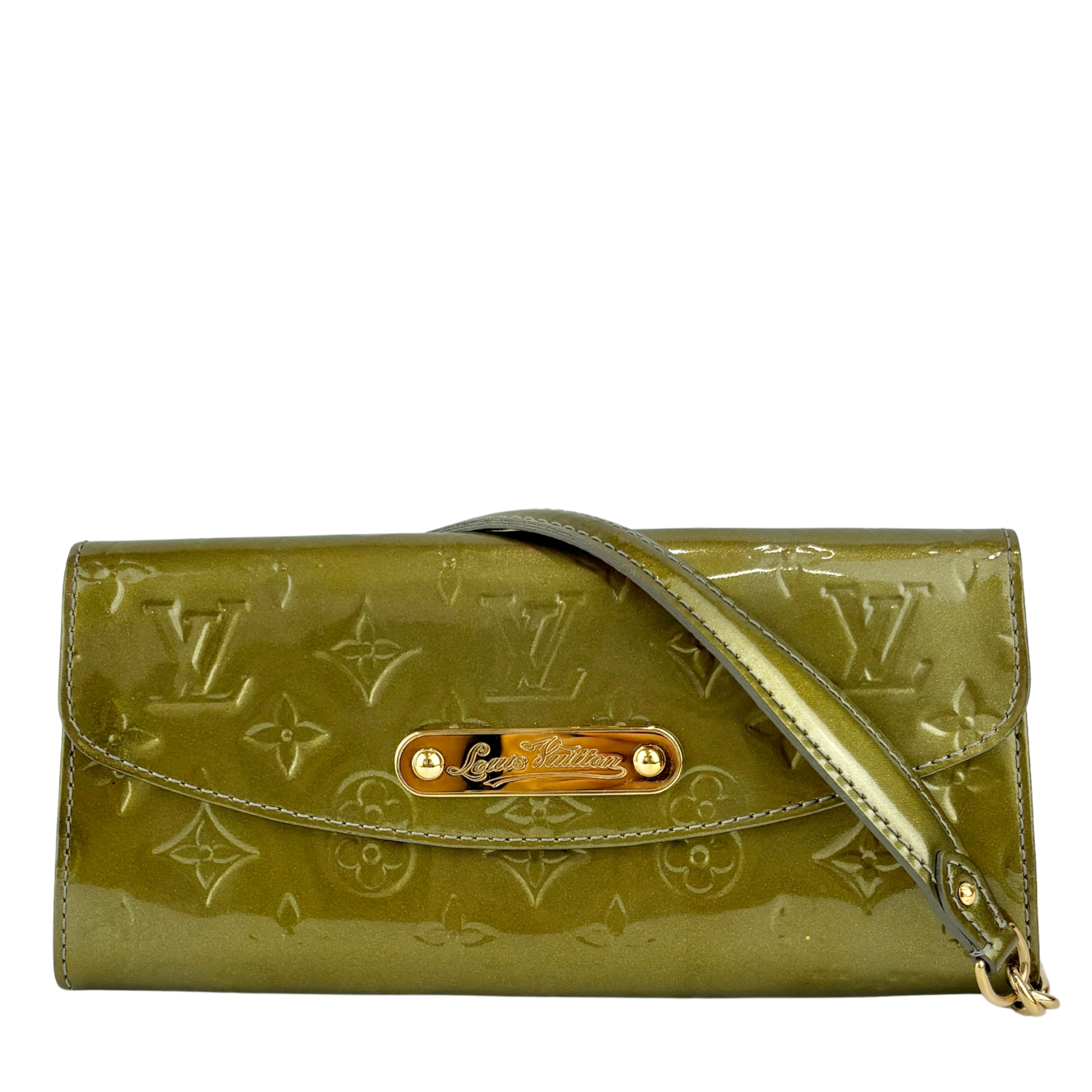 Gris Art Deco Monogram Vernis Sunset Boulevard Bag