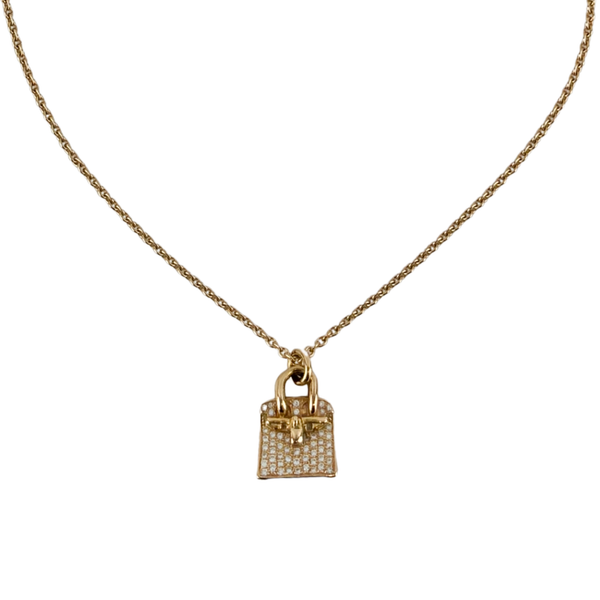 Birkin Amulette Pendant Necklace 18K Gold Diamond