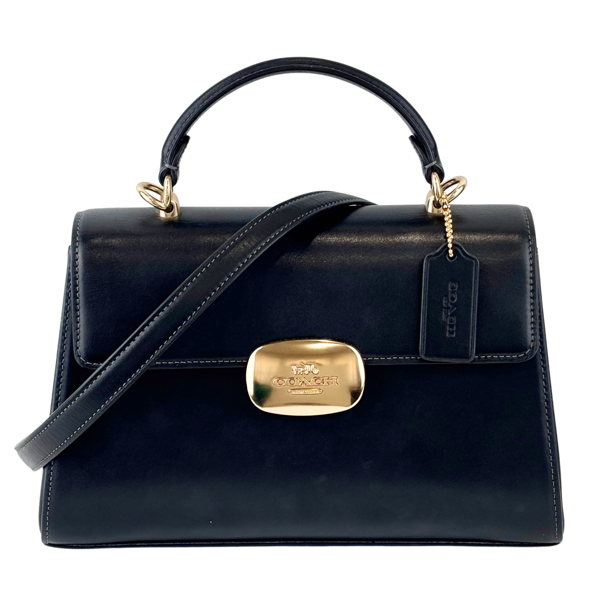 Coach Eliza Top Handle Bag in Black