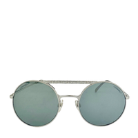 4232 c.124-6G Silver Grey Mirrored Round Pilot Metal Sunglasses