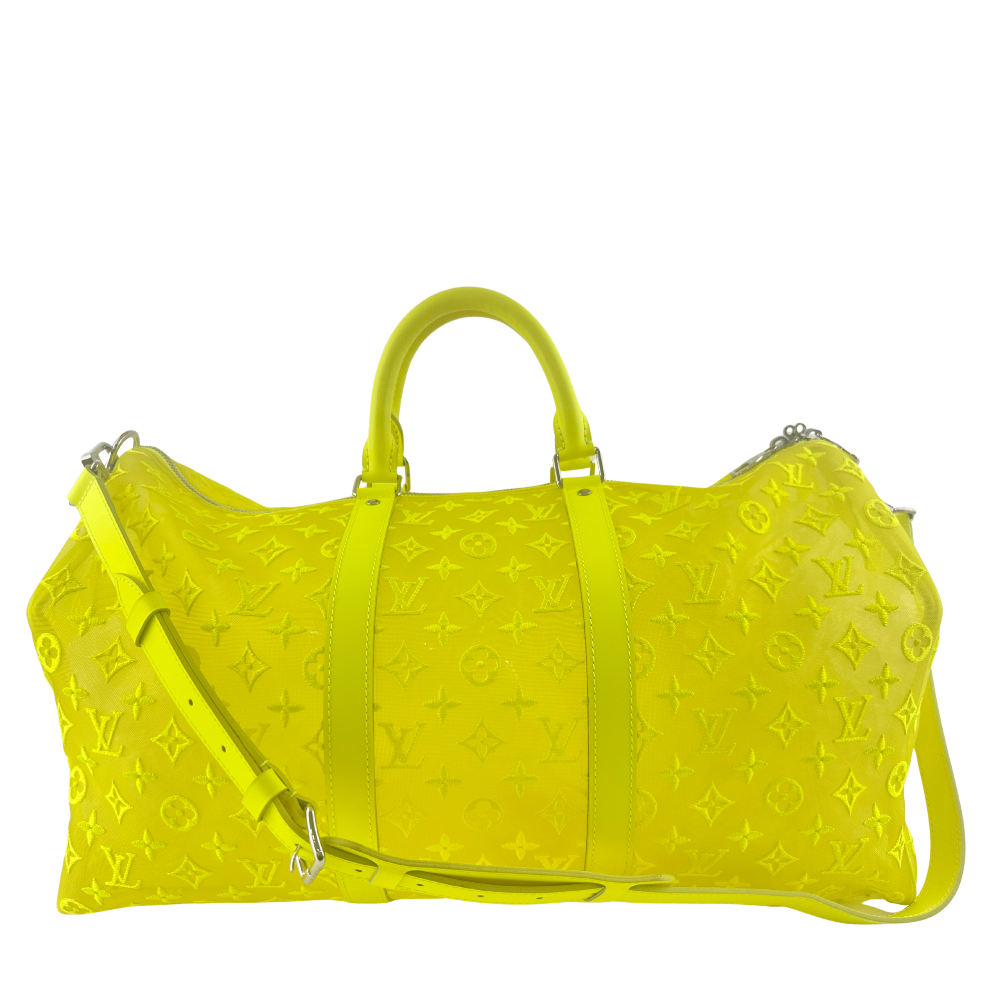 Keepall Bandouliere 50 Monogram See Through Mesh Neon Bag