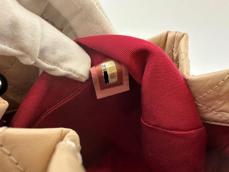 Gabrielle Backpack in Beige Black