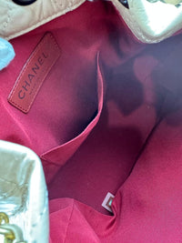 Gabrielle Backpack in Beige Black