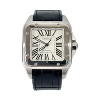 Santos 100 Large Steel Watch