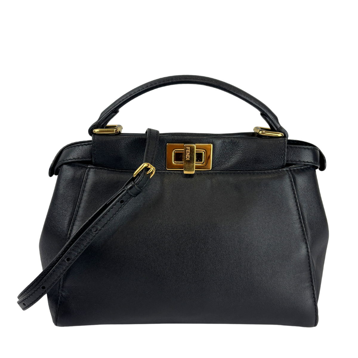 8BN244 Black Nappa Leather Mini Peekaboo