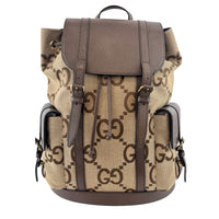 Jumbo GG Canvas Backpack Camel