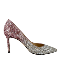 Romy 85 Glitter pumps in Platinum / Flamingo Pink Size 37