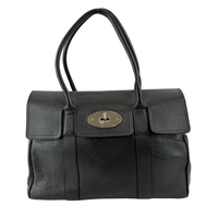 Bayswater Heavy Grain Leather Tote Bag Black