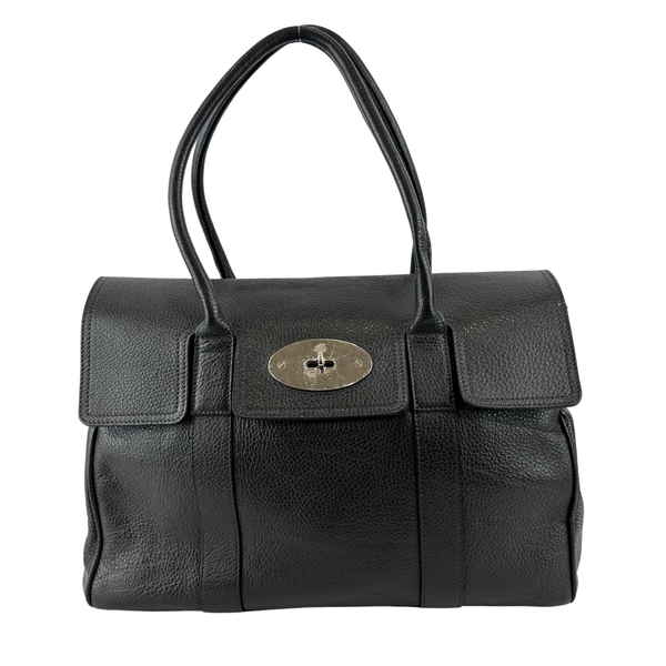 Bayswater Heavy Grain Leather Tote Bag Black