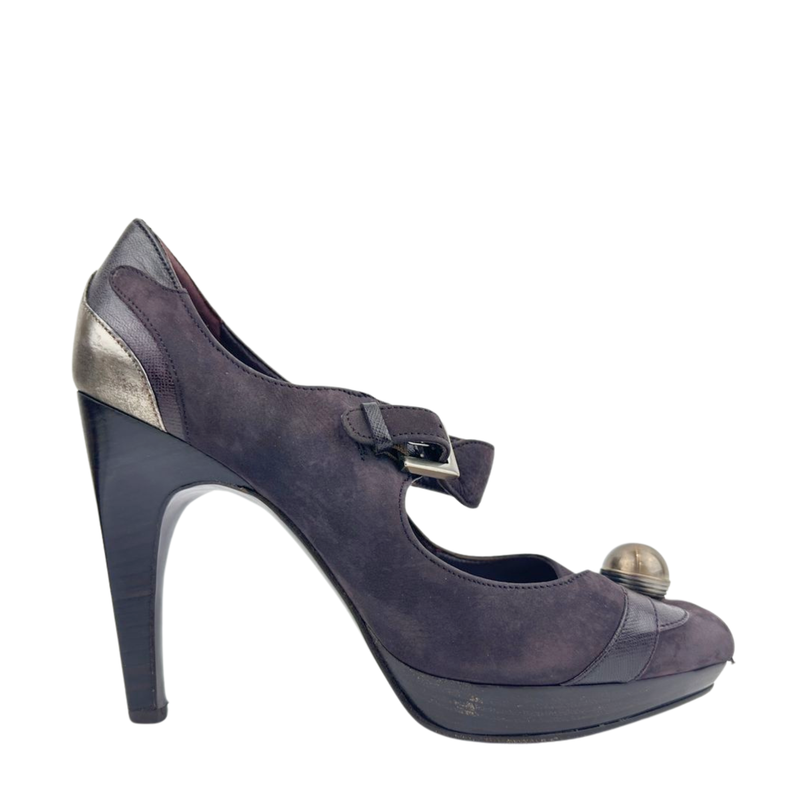 Suede Purple Heels Size 8B