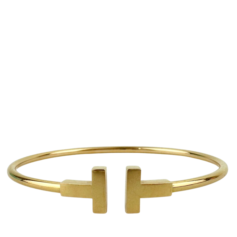 T Narrow Wire Medium Bracelet GHW