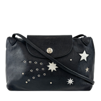 Le Pliage Etoile Star Crossbody Bag Black and Silver