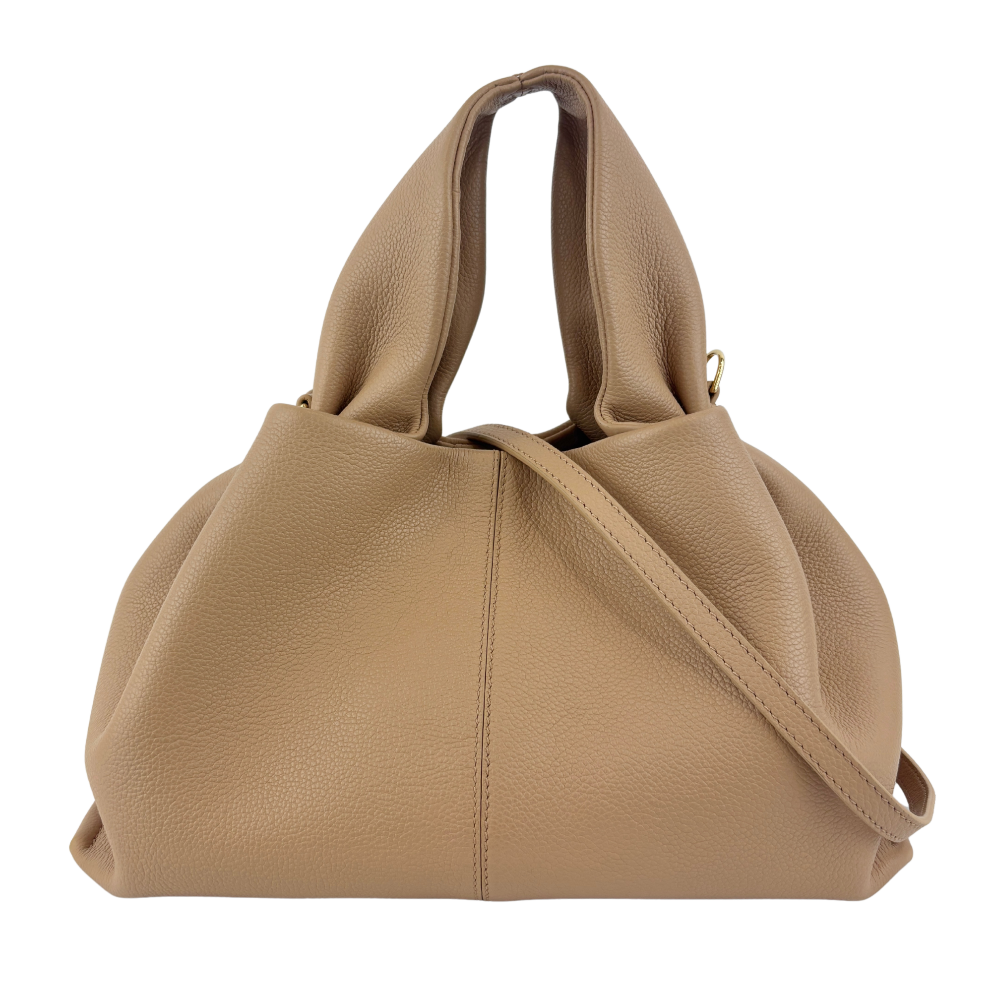 Textured Calfskin Numero Neuf in Taupe
