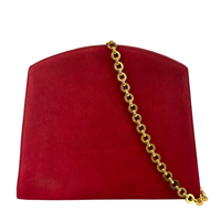 AD21 3045 Vintage Suede Clutch with Chain