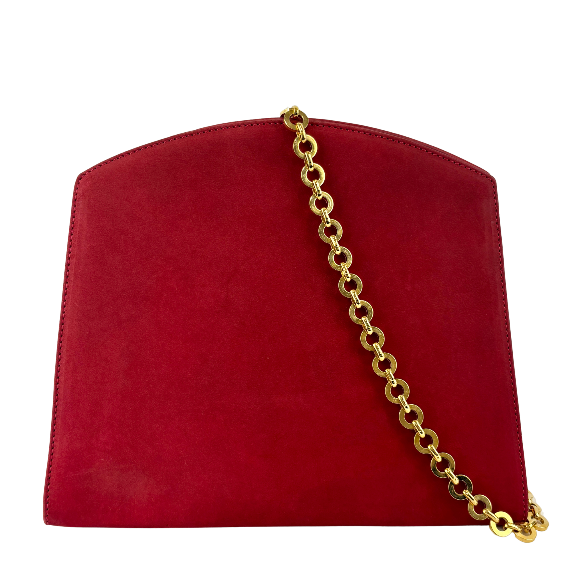AD21 3045 Vintage Suede Clutch with Chain