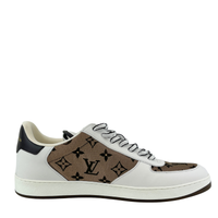 1ABF4L Rivoli Sneakers White with Vintage Monogram Size 9