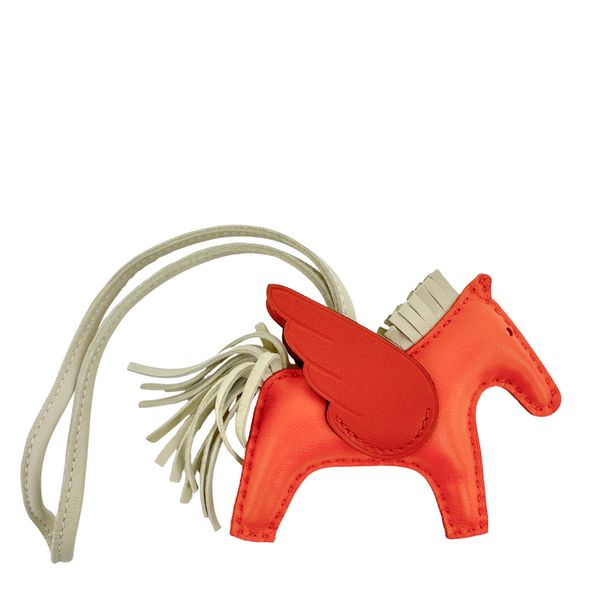 Rodeo Pegase PM Milo Lamb Orange Poppy / Craei / Terre Battue Lambskin Bag Charm