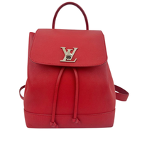 Lockme Red Calfskin Backpack