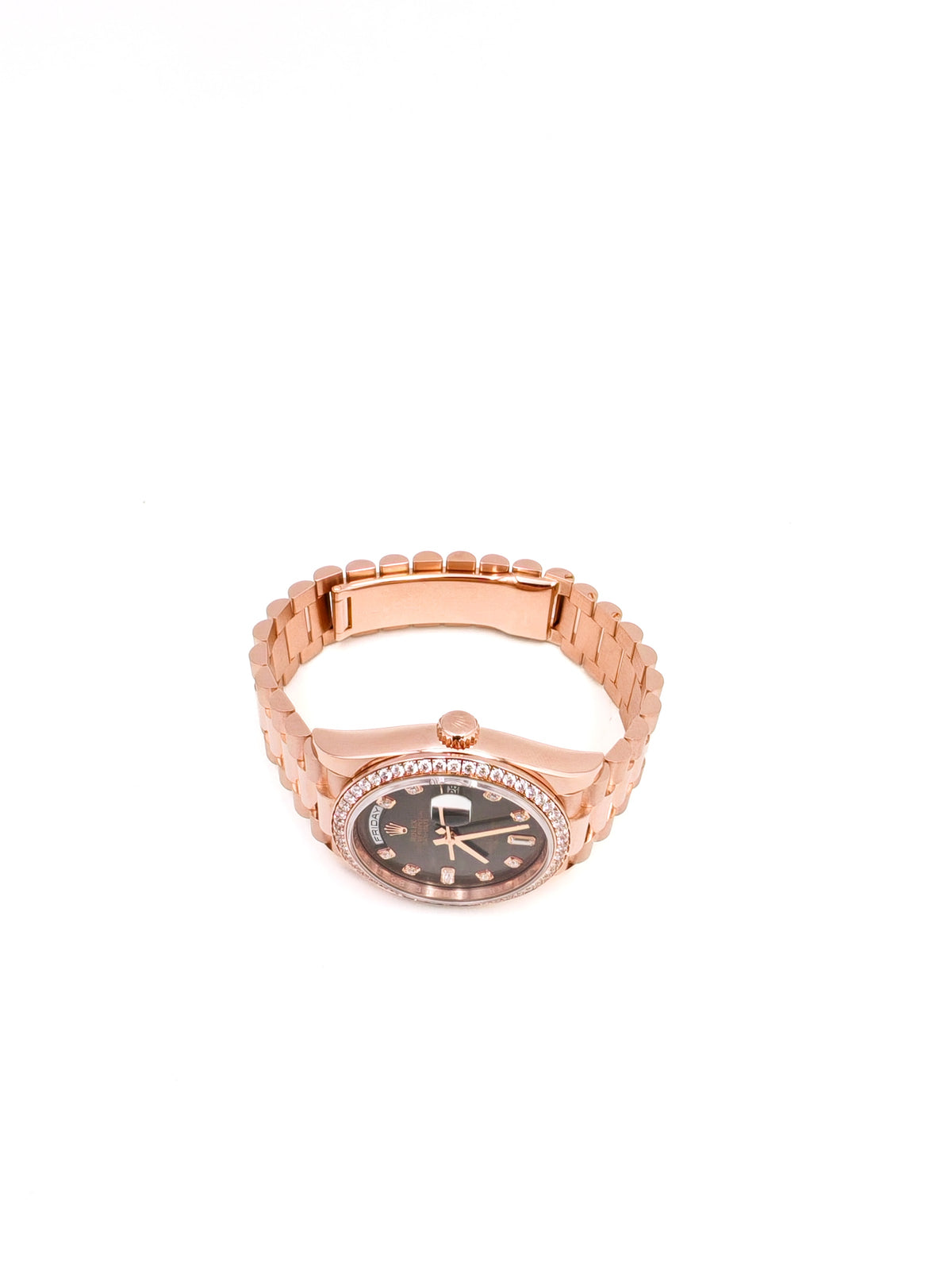 Rolex Day-Date 36 Grey Diamond Bezel 128345RBR