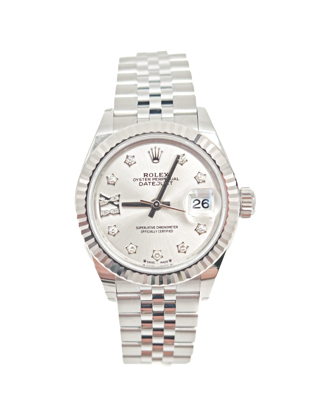 Rolex Datejust 28 Silver Diamond IX 279174